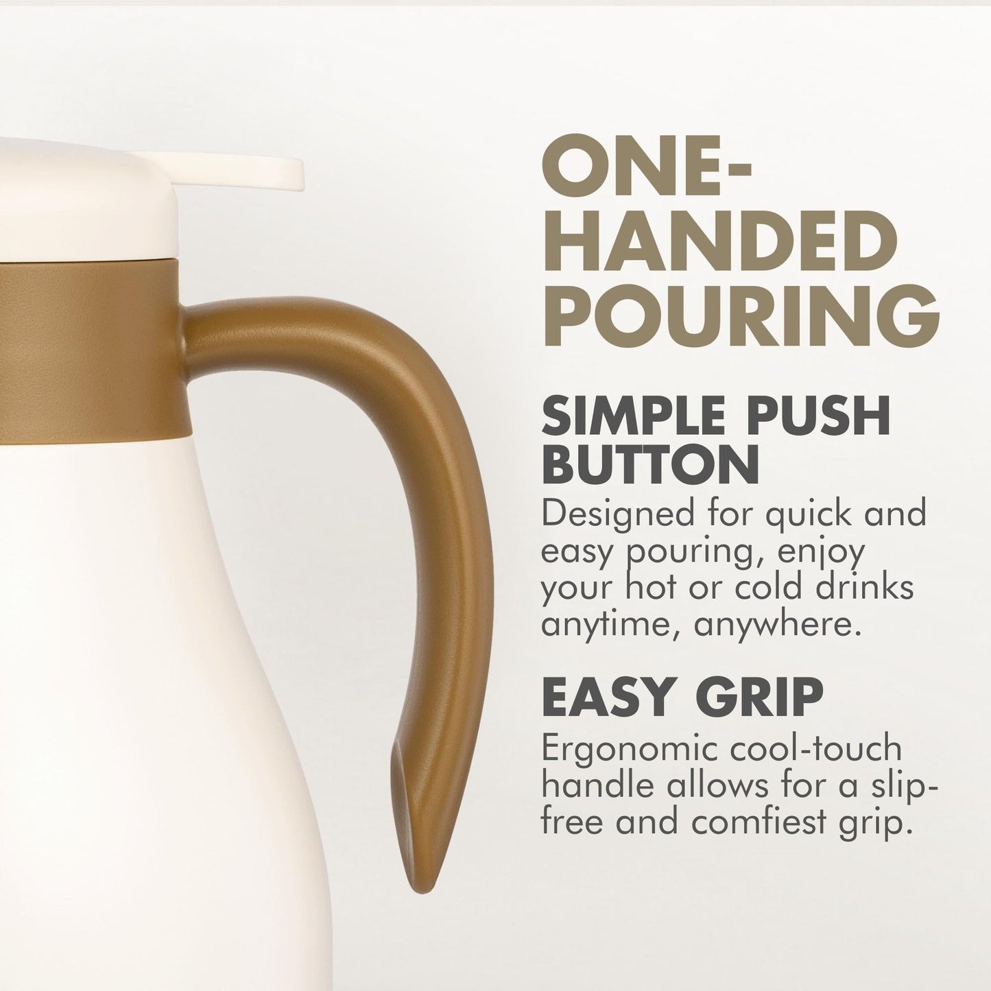 Insulated Stainless Steel Thermal Coffee Carafe | 61oz/1800ml - Grandties